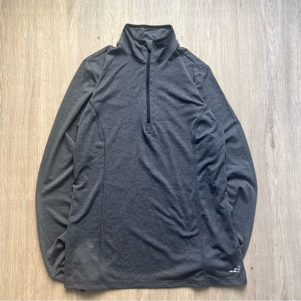 BCG Activewear Gray Black Quarter Zip Women’s Small Pullover Athletic Top